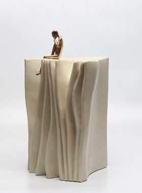 现代新中式创意抽象陶瓷人物摆件电视酒柜样板房间客厅玄关装饰品