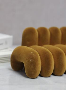 现家代奢1577几何树脂植轻绒沙发桌面摆件客厅卧样室玄关板房居装