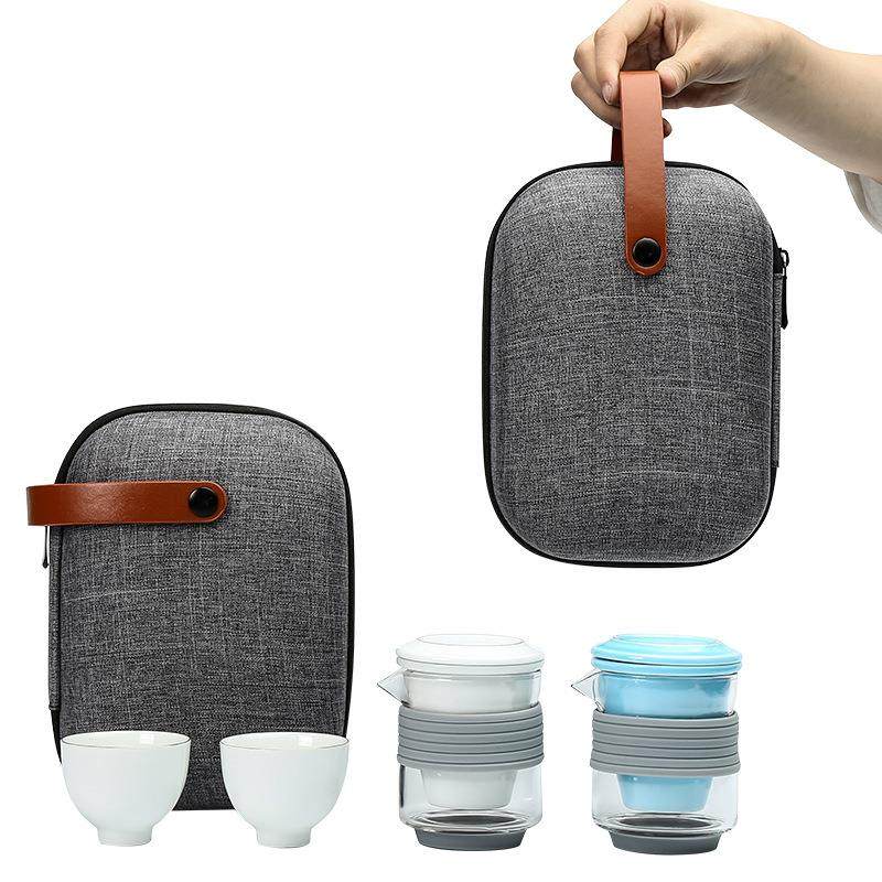 陶瓷快客一壶二杯行茶具套旅装便杯携户外功夫水两杯迷你98554包,淘宝优惠券,粉丝福利购,淘宝优惠卷