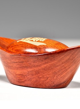 金元宝摆件花梨木雕元宝雕刻木质中式家居装饰摆设开 业送礼