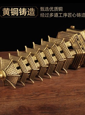 黄铜七层文昌塔摆件7层s文昌宝塔家居客厅书房桌面装饰品商务礼品