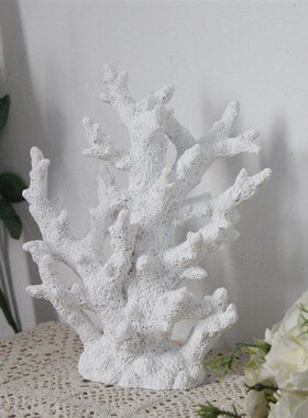 地中海海洋珊瑚摆l件树脂珊瑚饰品玄关桌面装饰家居软装创意书桌