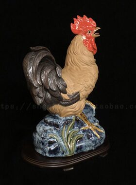 石湾陶瓷 陶瓷饰品 家居饰品 陶瓷摆件 生肖鸡