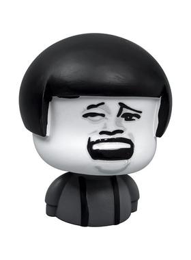 车载摆件装饰用品沙雕网红创意表情包可爱搞N笑中控台弹簧摇头公