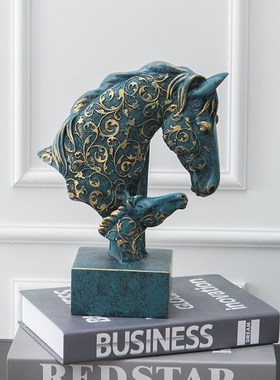 马摆件酒柜装饰品客厅电视柜家居饰品创意办公桌桌X面摆设工艺品