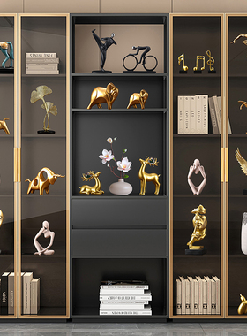 现代轻奢高档酒柜装饰品摆u件客厅创意家居饰品简V约电视柜桌面摆