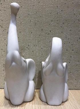 树脂情侣砂岩可爱小象摆件 电视柜桌面装饰 创意客厅家居装饰品