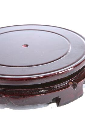 圆形实木底座 花瓶花盆鱼缸底座托盘 茶具奇石酒坛玉器托木质摆件