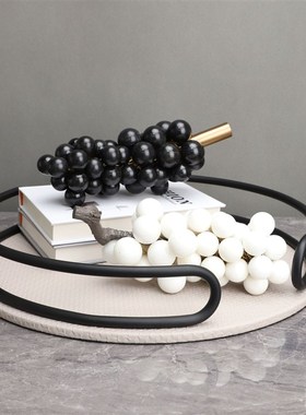 现代简约创意大理石葡萄装饰桌面家居客厅玄关书R柜软装摆件工艺