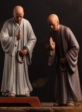 创意紫砂小和f尚陶瓷家居饰品博古架书房工艺品摆件禅意佛系小沙