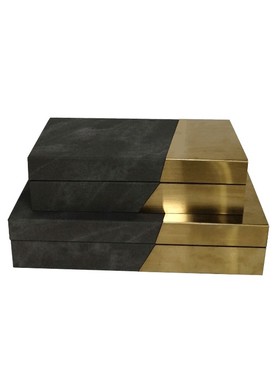 现代拼色首饰盒软装饰品新中式样板E房卧室妆台衣帽间飘窗收纳摆