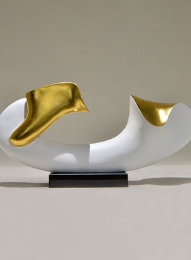 家居饰品样板房间别墅摆设现x代简约玻璃钢抽象艺术品雕塑酒店摆