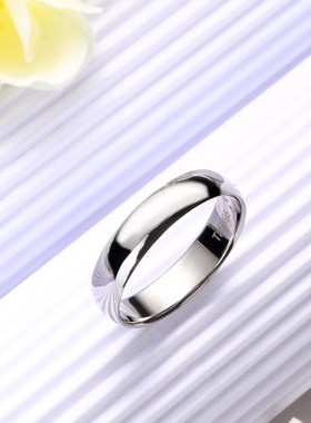 【无期】b纯铂纯钽纯铌纯铼纯铱情侣对戒稀有金属简约素圈戒指男