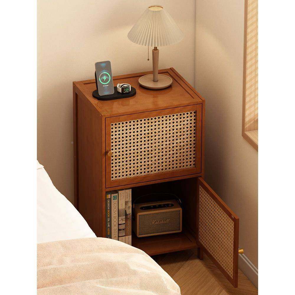 楠竹柜床头柜家用床边收纳子现代储物柜床卧室置物QCA架边几几,淘宝优惠券,粉丝福利购,淘宝优惠卷