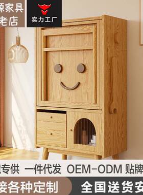 可折叠餐人桌一餐柜实木伸边缩家用小户型机器多功体能隐形餐RHY