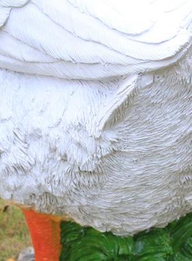 假动物白模型摆件园庭院装村饰品摆设雕塑花乡美化DW008餐厅道鹅