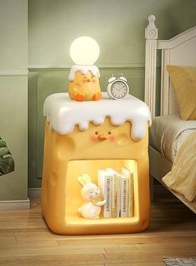 意用奶酪鸭床头柜客厅茶几家BJ1986摆沙发边柜装饰品卧室奶油创风