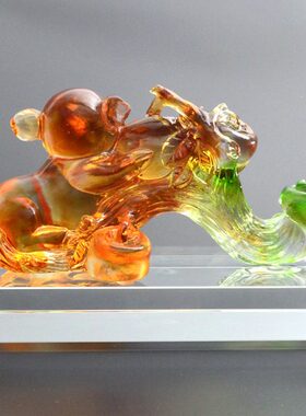 十二生肖小猪琉璃摆件工艺品猪年生日礼物品定制刻字客厅家居饰品