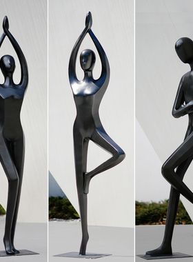 抽象人物雕塑商场酒店艺术中心售楼部I走廊落地装饰创意摆件小品