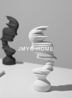 代简房约抽象人物艺术客摆件售楼部样YBB厅板电视柜玄关书房装现