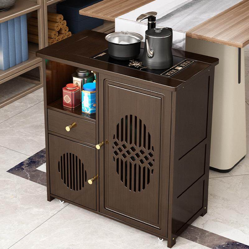 壶TTU移动茶水柜茶台桌边柜侧柜实茶木下置物架水桶烧水体茶吧一,淘宝优惠券,粉丝福利购,淘宝优惠卷