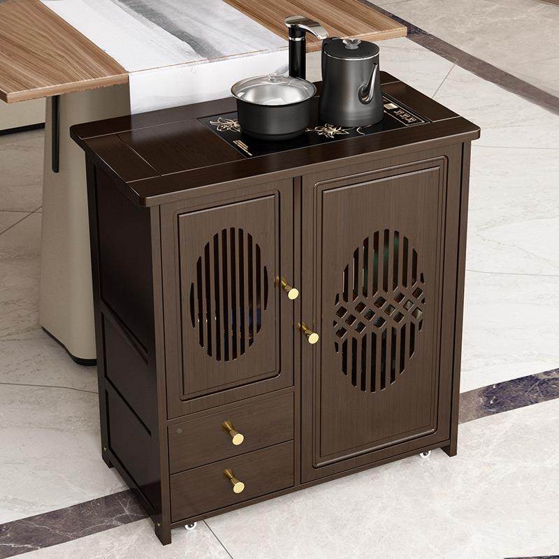 壶TTU移动茶水柜茶台桌边柜侧柜实茶木下置物架水桶烧水体茶吧一,淘宝优惠券,粉丝福利购,淘宝优惠卷