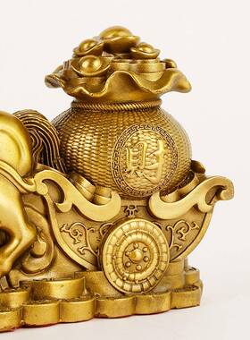 铜马摆396公马上发财马上财福家居摆设客厅到装件饰马拉车办室摆