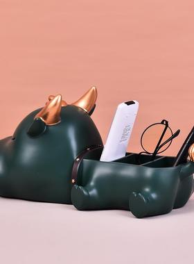 北欧创意超牛可爱纸盒巾摆件用客厅茶器几餐巾纸盒遥控EKD4106收