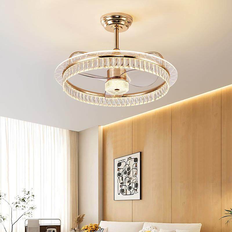 灯客厅风扇灯轻奢大气水晶现灯风大静音客厅主代简约眼灯具66884,淘宝优惠券,粉丝福利购,淘宝优惠卷