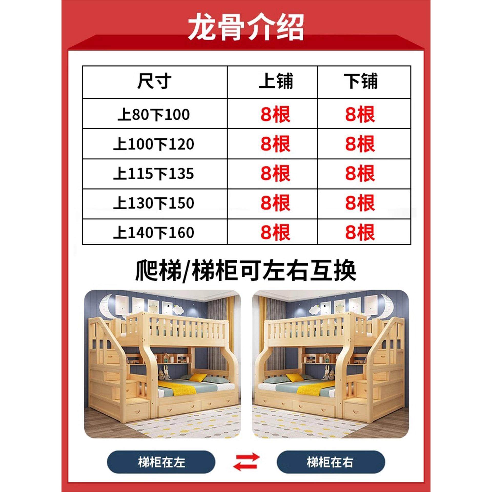 上下床双层床多功能全实木高低床儿童床上下铺子母床大人两层木床,淘宝优惠券,粉丝福利购,淘宝优惠卷