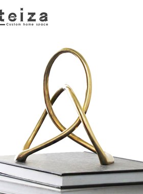 Oteizea金属欧式创意摆件轻奢样板房装饰几何铜树脂售楼处装饰品
