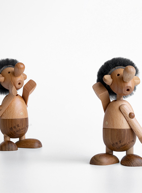 表情丰富的大鼻子l 北欧创意木质玩偶木玩个性礼物装饰品搞怪摆件