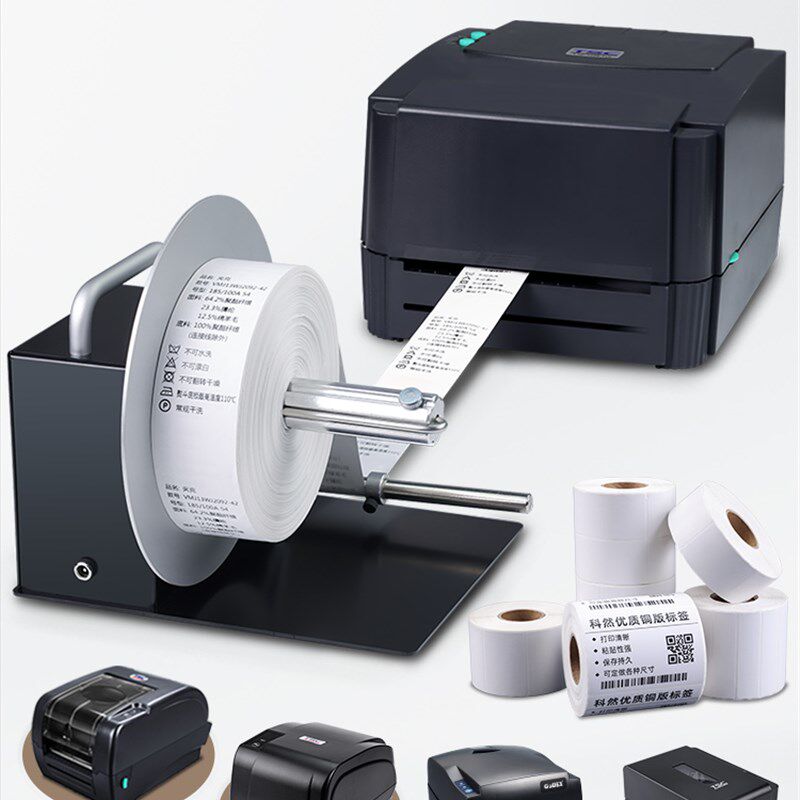 洗水唛回卷器自动标签收卷器m回卷机打印机条码标签纸不干胶收卷 - 图2