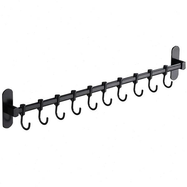 免打孔厨房挂钩壁挂式置物架勺子排勾厨卫挂件锅铲子钩不锈钢挂架,淘宝优惠券,粉丝福利购,淘宝优惠卷