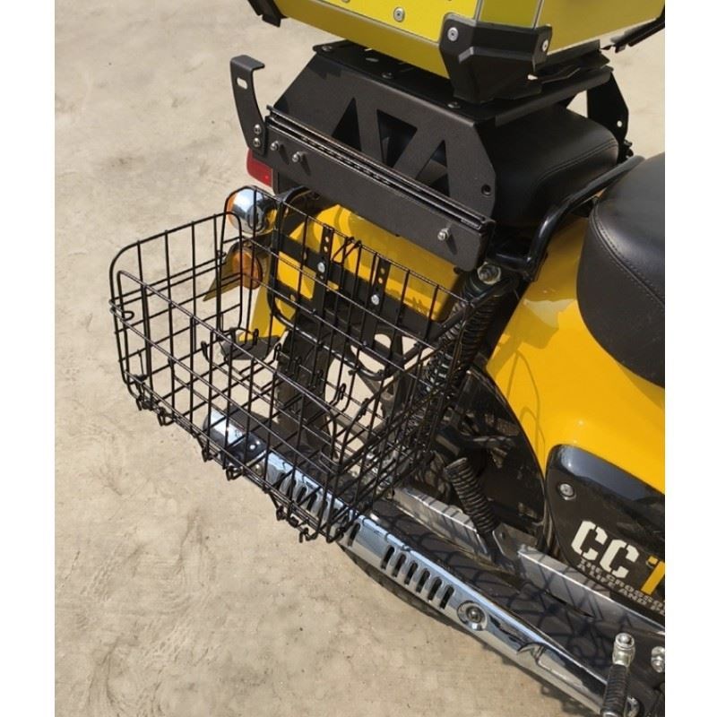 幼兽机车改c装边包侧边收纳筐挂钩式折叠车筐踏板摩托尾箱后置收 - 图1