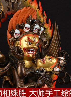 纯铜马头金刚摆件马头观音菩萨护法像观藏传用品马头明王包邮佛像