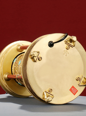 慧宝电动转金轮静音转轮铜插电怀旧礼G物办公室桌面藏式转动筒摆