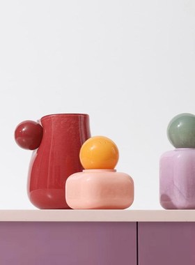 轻奢创意透明玻璃球办公室桌面z摆件现代简约样板间客厅书房装饰