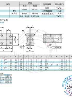 分离型T型夹连接件光轴支架十字夹三通管夹铝合金钢制横竖立柱型