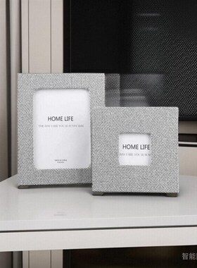 欧式简约欧式木质相框摆件样板房售楼部卧室书房客厅X桌面玄关饰