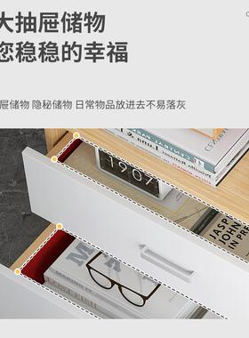 9U简易书架一体卧室带锁书柜家用客厅置物架靠墙储物柜办公室收纳