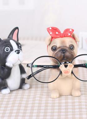 如果 日式动物眼镜收纳架设计树脂工艺品摆件 创意家居装饰品礼品