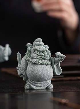 国潮钟馗防小人摆件天师t一定赢玄关情绪稳定家居桌面招财赐福装