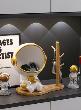 宇航员钥匙收纳玄关摆件轻奢入户A客厅门口鞋柜电视酒柜家居装饰