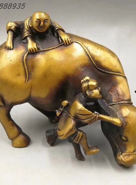 热卖纯铜童子牛摆件n 铜牛金属工艺品 生肖牛 招财牛居家客厅装饰