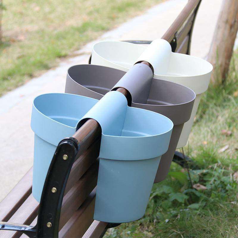 诚信加厚PP树脂阳台骑马式花盆悬挂式多肉盆护栏办公桌创意马鞍盆,淘宝优惠券,粉丝福利购,淘宝优惠卷