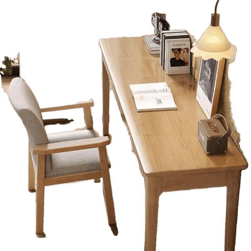 实木书桌小户型卧室长条办公桌超窄书桌中小学生学习桌简约办公桌 - 图3