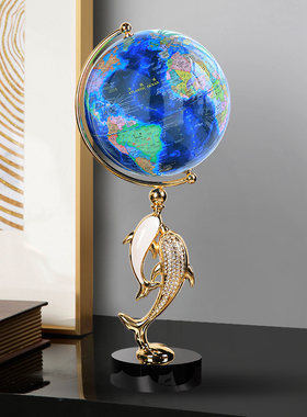 地球仪桌面摆件j办公室高档摆设装饰工艺品客厅现代轻奢送领导礼