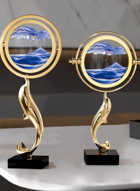 流沙画装饰客厅桌l面摆件轻奢高档入户玄关高端大气上档次乔迁礼