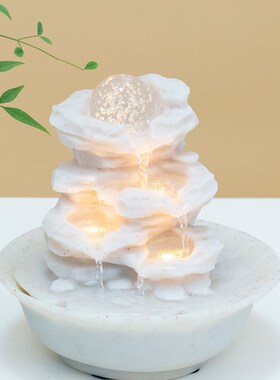 吉祥如意流水财富流水摆件循环水客厅办公室M门厅桌